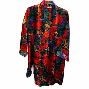 Victoria Secret Gold Label Floral Robe Set Medium